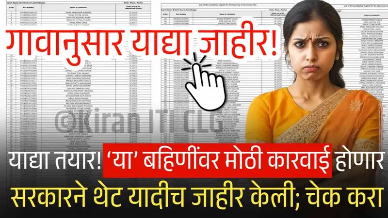 यादी तयार! आता ‘या’ लाडक्या बहिणीवर कारवाई होणार; सरकारने थेट नवीन यादी जाहीर केली Ladki Bahin Yojana
