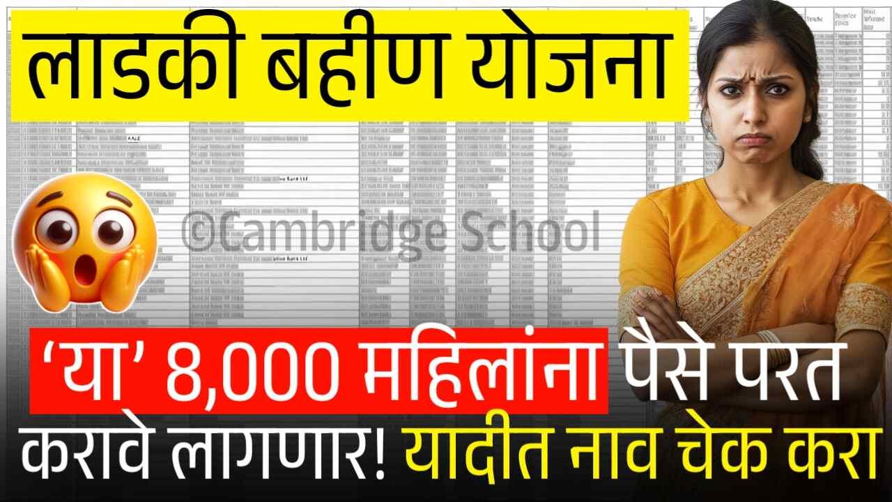लाडक्या बहिणींनो, ‘या’ ८ हजार बहिणींना पैसे परत करावे लागणार; नवीन यादी येथे बघा! Ladki Bahin Yojana Installment