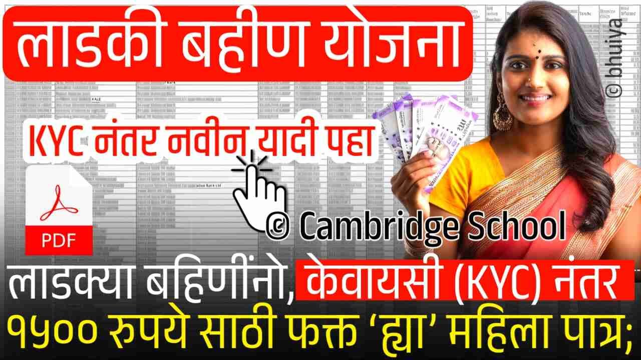 लाडक्या बहिणींनो, केवायसी (KYC) नंतर १५०० रुपये मिळण्यासाठी फक्त ‘ह्या’ महिला पात्र; तुमचे नाव पहा Ladki Bahin Yojana Update