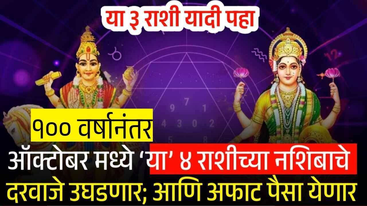 १०० वर्षांनी ‘हंस महालक्ष्मी राजयोग’: ऑक्टोबर ‘या’८ राशींना मिळेल अपार संपत्ती आणि मोठा धनलाभ Gold Silver Price