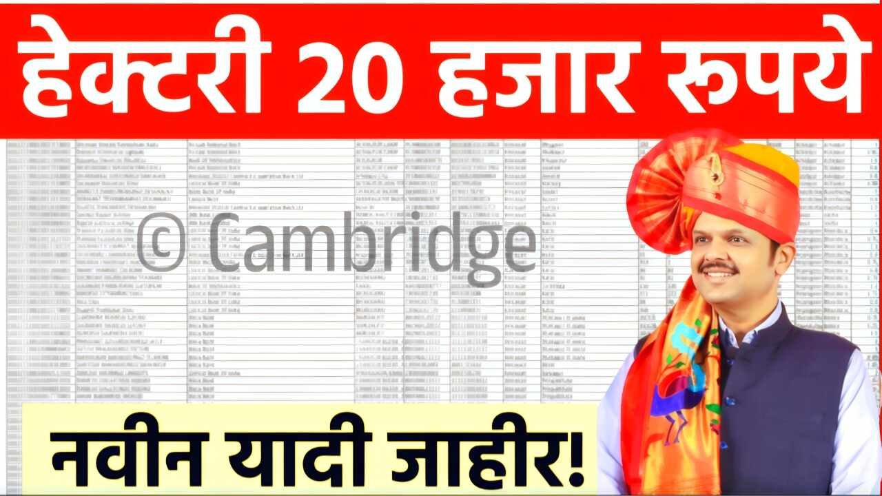 खुशखबर! हेक्टरी 20,000 रूपये धान बोनस अनुदान जमा होण्यास सुरुवात; संपूर्ण यादी चेक करा Crop Insurance List