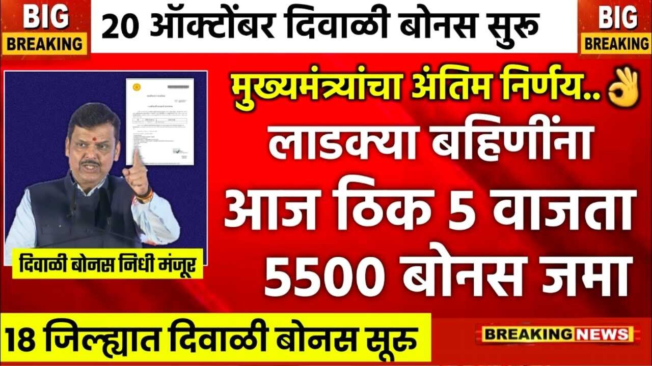 ब्रेकिंग! 'लाडकी बहीण' योजनेच्या महिलांना भाऊबीजेची 'ओवाळणी' 5500 जमा! पण लगेच तुमचे स्टेटस तपासा! Crop Insurance Payment
